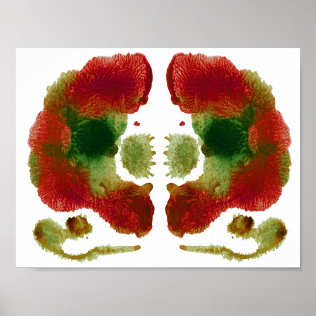 Pôster Arte divertida do teste de Inkblot Rorschach (Frente)