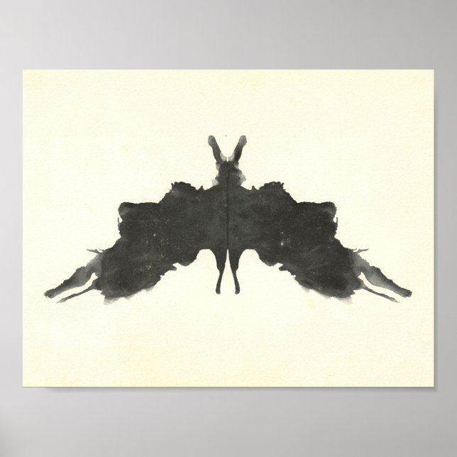 Pôster Arte divertida do teste de Inkblot Rorschach (Frente)