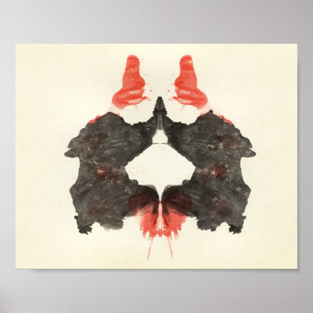 Pôster Arte divertida do teste de Inkblot Rorschach (Frente)