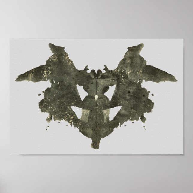 Poster Arte divertida do teste de Inkblot Rorschach (Frente)