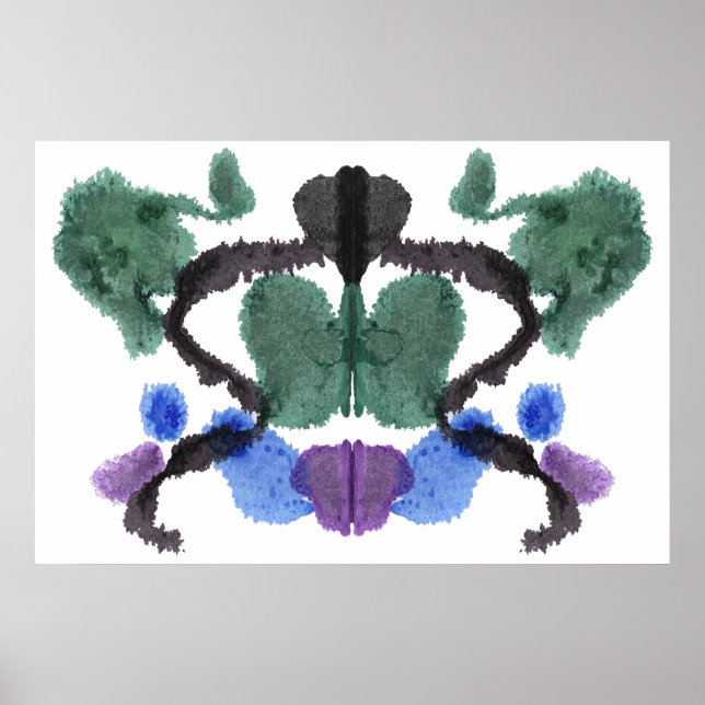 Pôster Arte divertida do teste de Inkblot Rorschach (Frente)
