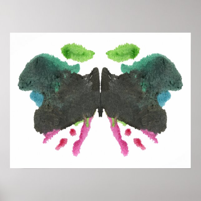 Pôster Arte divertida do teste de Inkblot Rorschach (Frente)