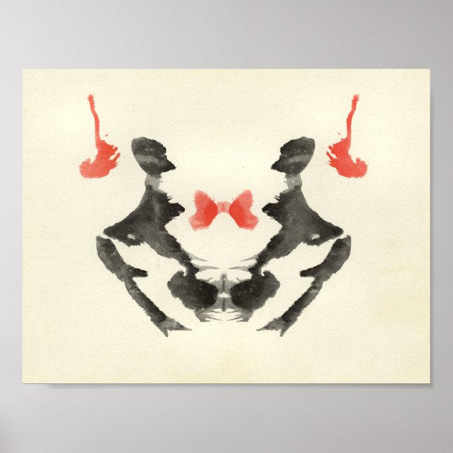 Pôster Arte divertida do teste de Inkblot Rorschach (Frente)