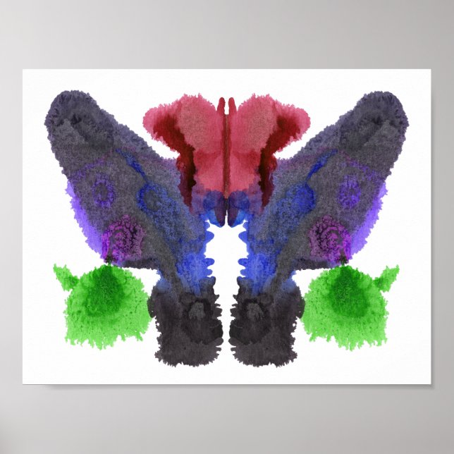 Pôster Arte divertida do teste de Inkblot Rorschach (Frente)