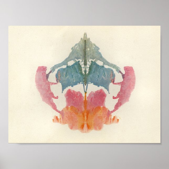 Pôster Arte divertida do teste de Inkblot Rorschach (Frente)
