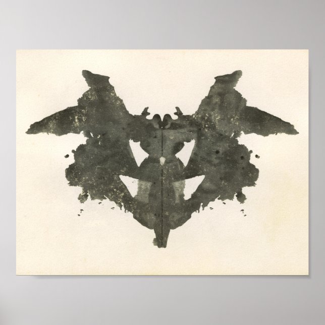 Pôster Arte divertida do teste de Inkblot Rorschach (Frente)