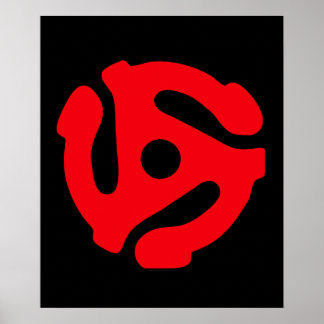 Poster Arte do adaptador de gravação de 45 rpm para Geeks