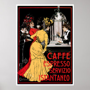Poster Arte do anúncio da bebida do café do vintage do