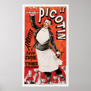 Poster Arte do anúncio da comida de Le Picotin Vintage