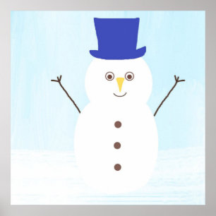 Poster arte do boneco de neve