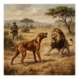 Pôster Arte do Cão Leão Rhodesian Ridgeback