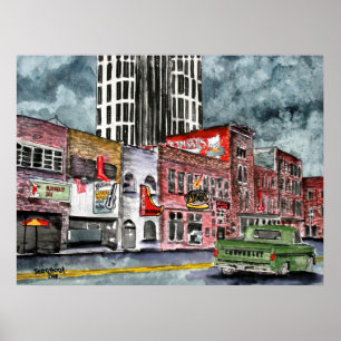 Pôster arte do capital da música country de nashville