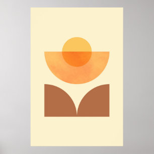 Poster Arte do Círculo Geométrico Abstrato escandinavo