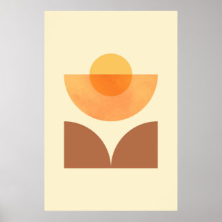 Poster Arte do Círculo Geométrico Abstrato escandinavo