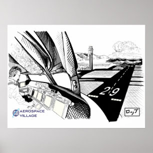 Poster Arte do Crachá Aerospace Village 2021