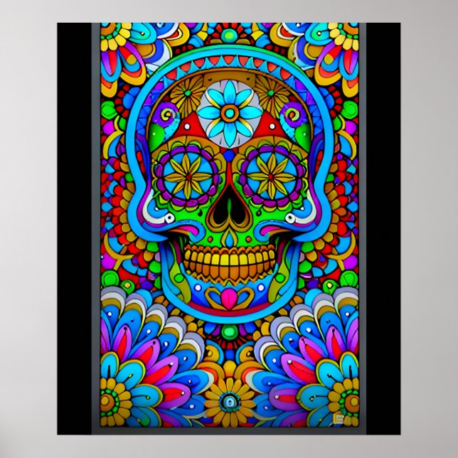 Poster Arte do Crânio do Açúcar - Um Espectro de Espírito (Frente)