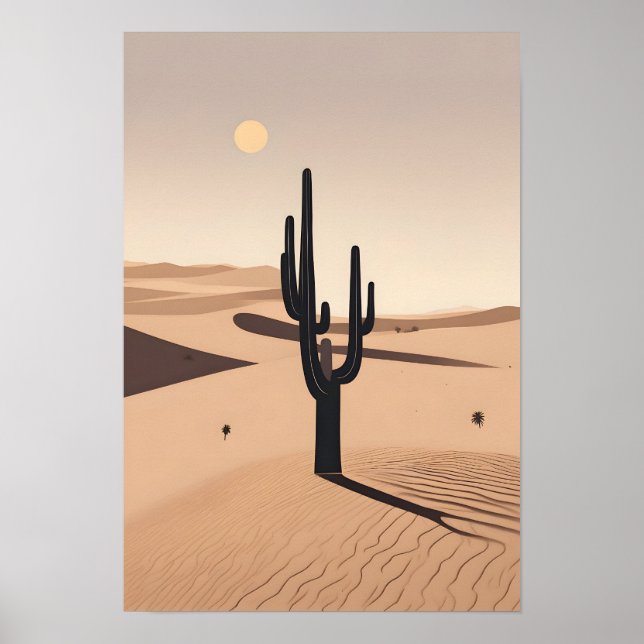 Poster Arte do deserto minimalista (Frente)