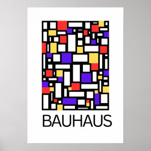 Poster Arte do Design Moderno Minimalista Bauhaus