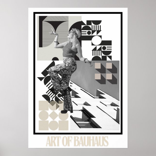 Poster Arte do Design Moderno Minimalista Bauhaus (Frente)