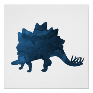 Pôster Arte do Dinossauro do Stegossauro