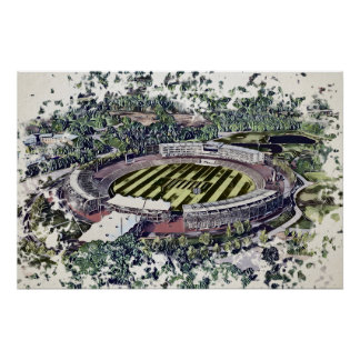 Pôster Arte do Estádio de Críquete - Southampton, Hampshi