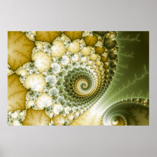 Poster Arte do Fractal das escalas