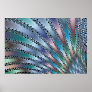 Pôster Arte do Fractal dos dedos