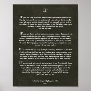 Poster Arte do giz SE citações por Rudyard Kipling 1895