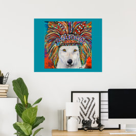 Poster Arte do Lobo Branco