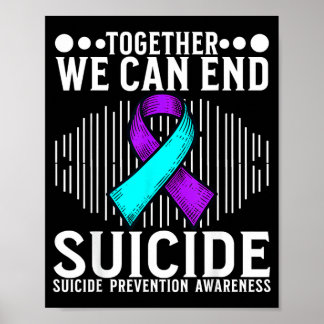 Poster Arte do Mês de Conscientização Apoio Prevenção Con