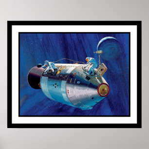 Poster Arte do Módulo de Comando e Serviço Apollo 15 da N