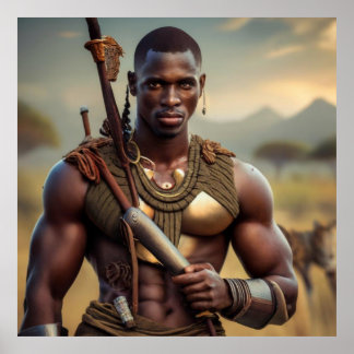 Poster Arte do Muro Tribal Africano