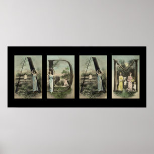 Poster Arte do nome de letra do alfabeto de ADAM