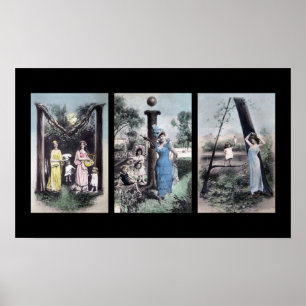 Poster Arte do nome de letra do alfabeto de MIA