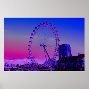 Poster Arte do olho de Londres