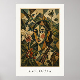Poster Arte do Patrimônio Colombiano Viagens pela Améri