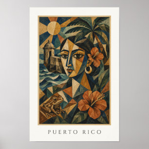 Poster Arte do Patrimônio de Porto Rico Viagem à Ilha