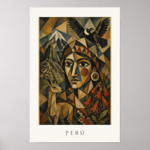 Poster Arte do Patrimônio do Peru   Viagens pela América 