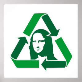 Poster Arte do Símbolo de Reciclagem Ecológico da Mona Li
