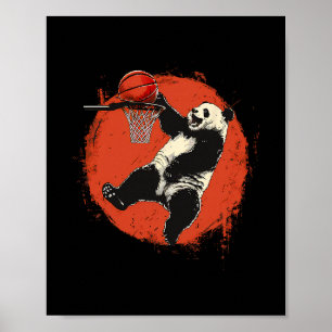 Poster Arte do Sketll Panda Bear Slam Dunk Sketll Jogador