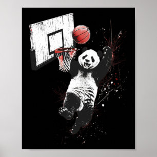 Poster Arte do Slam Dunk do Sketll Panda Bear Jogador Ske