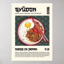 Arte do Tazón de Carne Japonesa Tradicional Gyudon