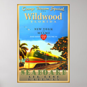 Poster Arte do Trem Especial Flor de Laranjeira de Wildwo