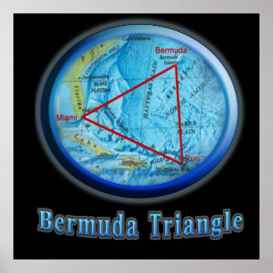 Poster Arte do triângulo de Bermuda