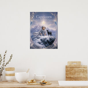 Poster Arte do Zodíaco de Capricórnio Col. de Astrologi