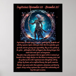 Poster Arte do Zodíaco de Sagitário