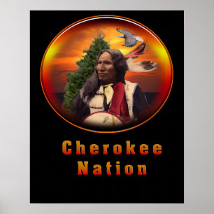 Pôster Arte dos índios Cherokees