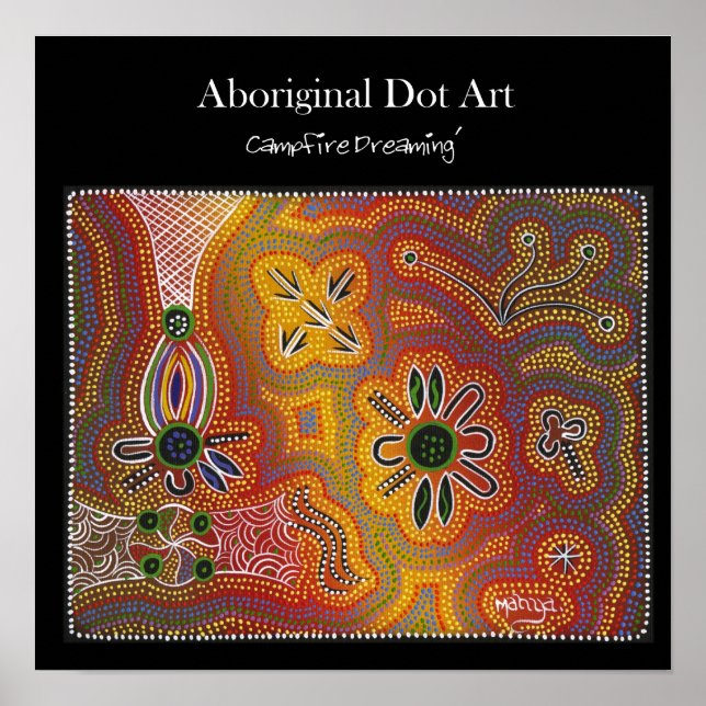 Pôster Arte Dot Sonhando com Waterhole (Frente)