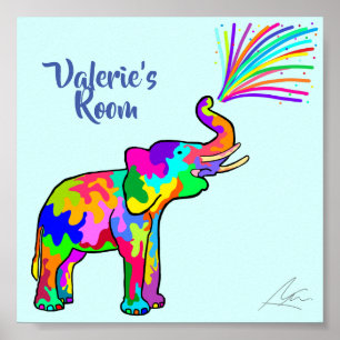 Poster Arte Elefante de Celebração