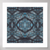 Arte em Aquarela Abstrata Azul Intermediária